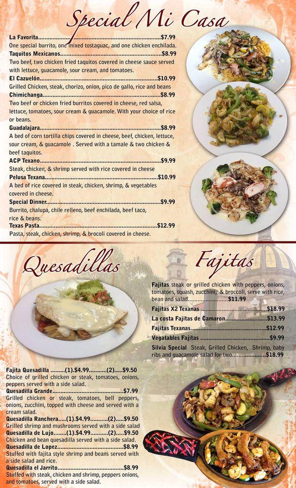 Menu at La Casa Lopez Mexican Grill restaurant, Winston-Salem