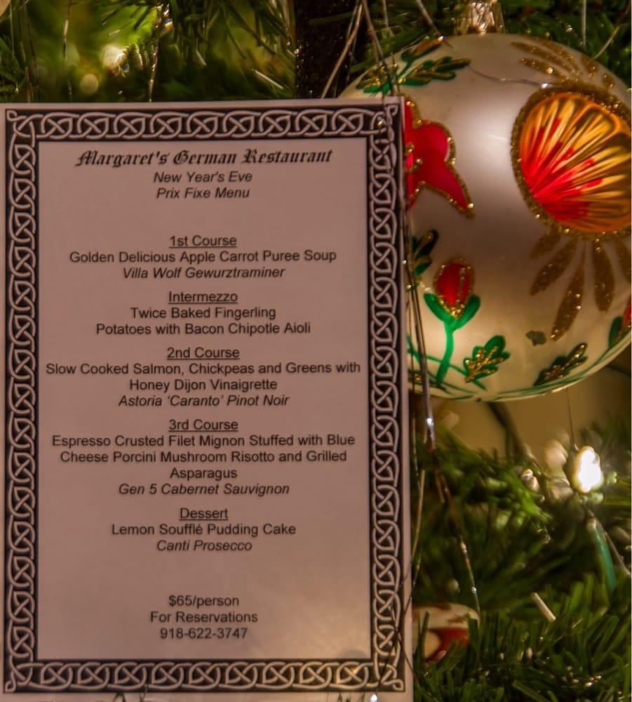 Menu at Margaret's German Restaurant, Tulsa, S Sheridan Rd