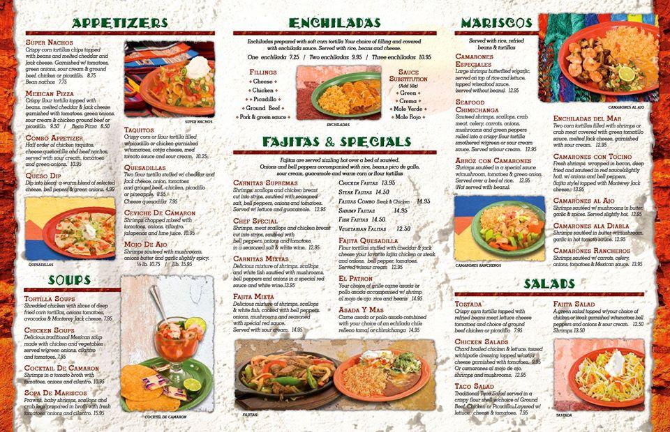 Menu at Rancho Chico restaurant, Saint Cloud
