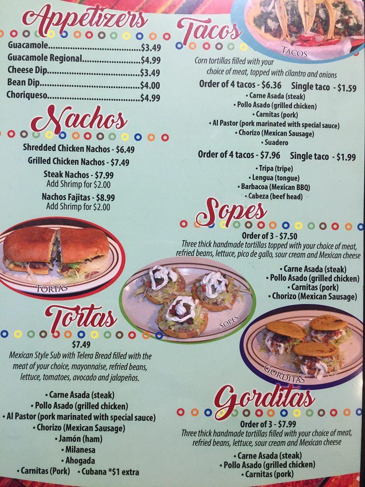 Menu at Super Foods Tienda Latina restaurant, Winston-Salem