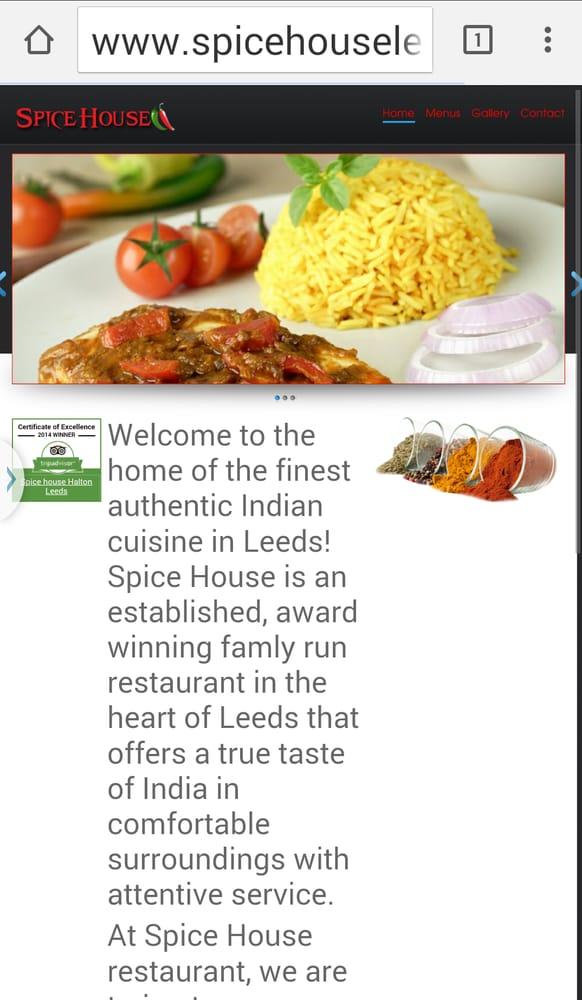 Menu at Spice House Indian Restaurant, Leeds
