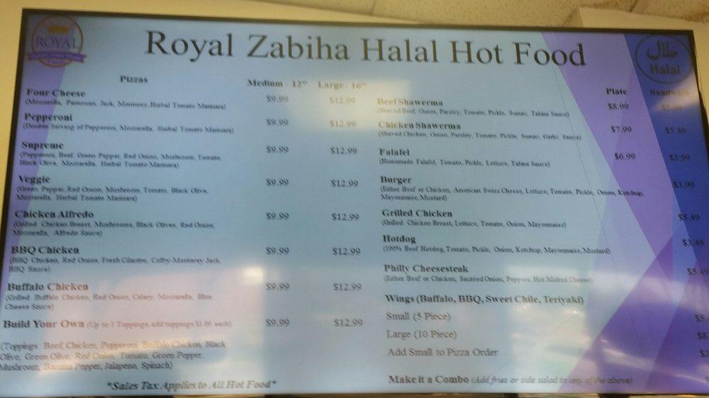 Menu at Royal Zabhia Halal Meats & Bakery, Plano