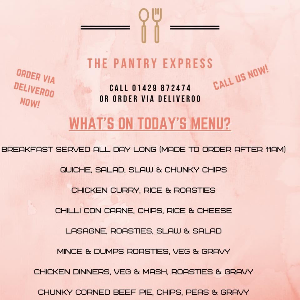 Menu at Deli Express fast food, Hartlepool