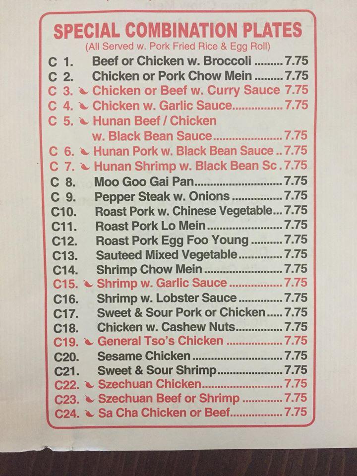 Menu at China King restaurant, Ste. Genevieve, 110 Pointe Basse Dr