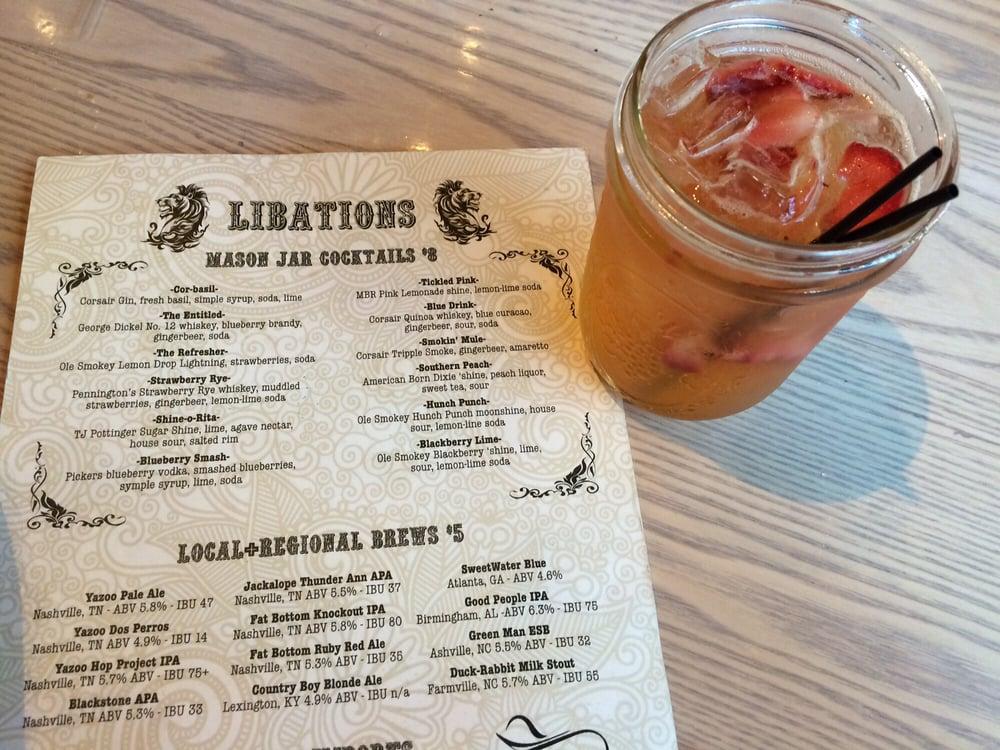 Menu at The Stillery pub & bar, Nashville, 113 2nd Ave N