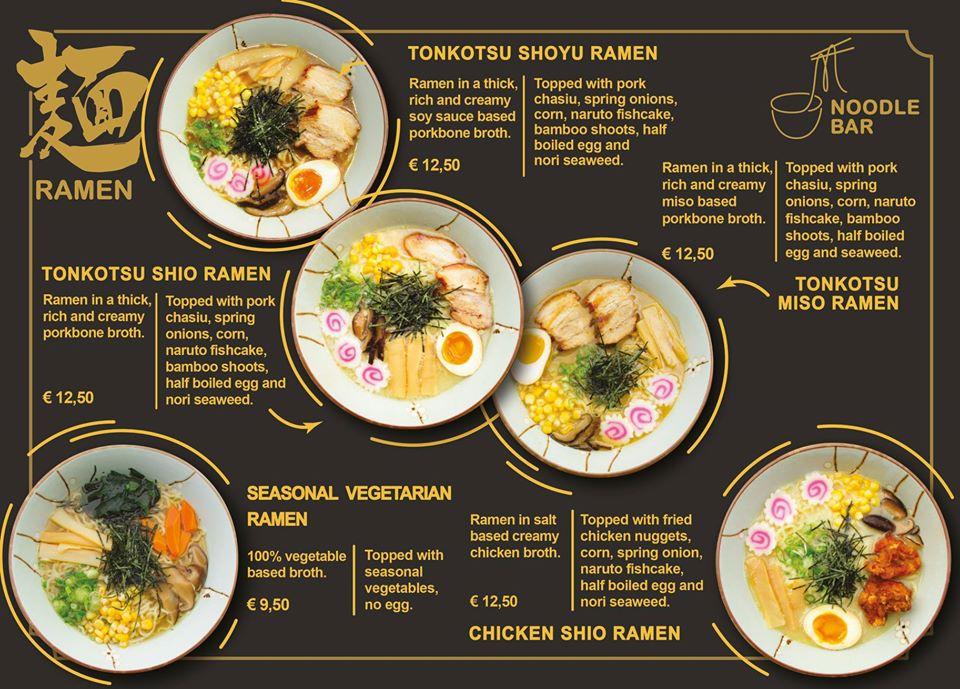 Speisekarte von M Noodle Bar, Leiden