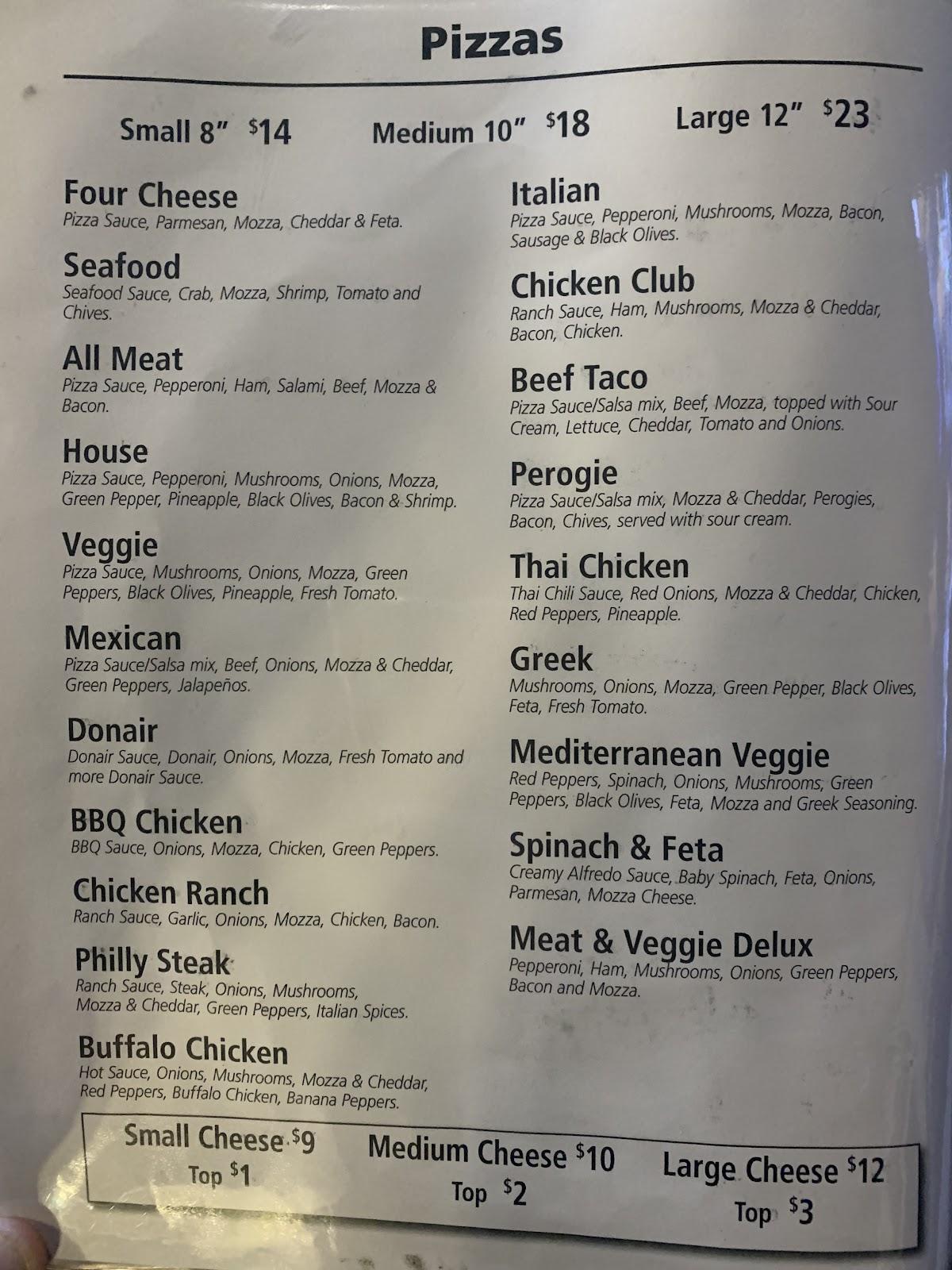 Menu at Leanne's Bar & Grill, Millet