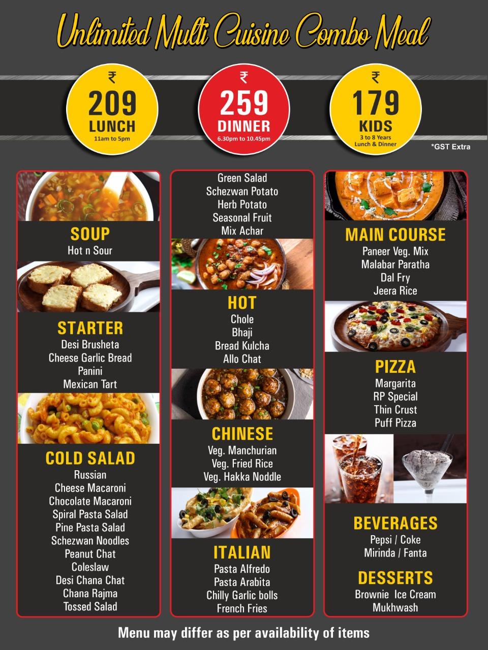 Menu at REAL PAPRIKA VISHALA, Ahmedabad
