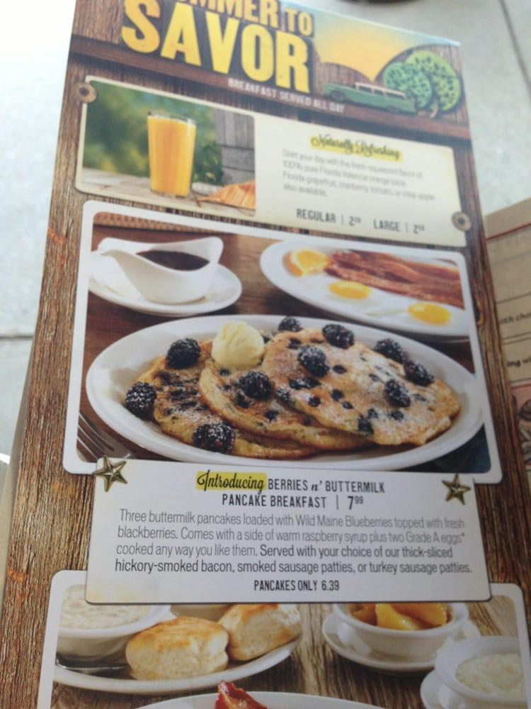 Menu at Cracker Barrel Old Country Store, San Marcos, IH 35 S