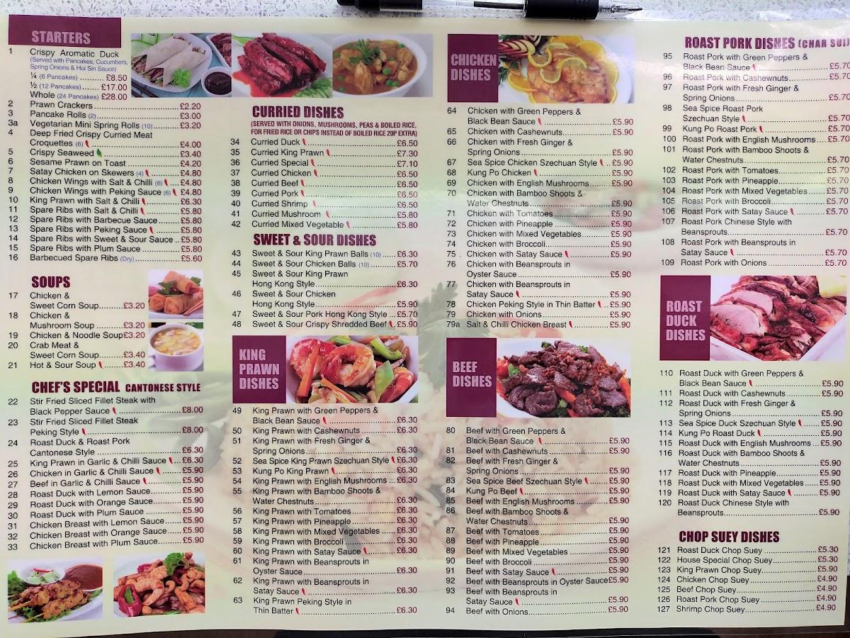 Menu at Golden Gate Chinese Takeaway restaurant, Kettering