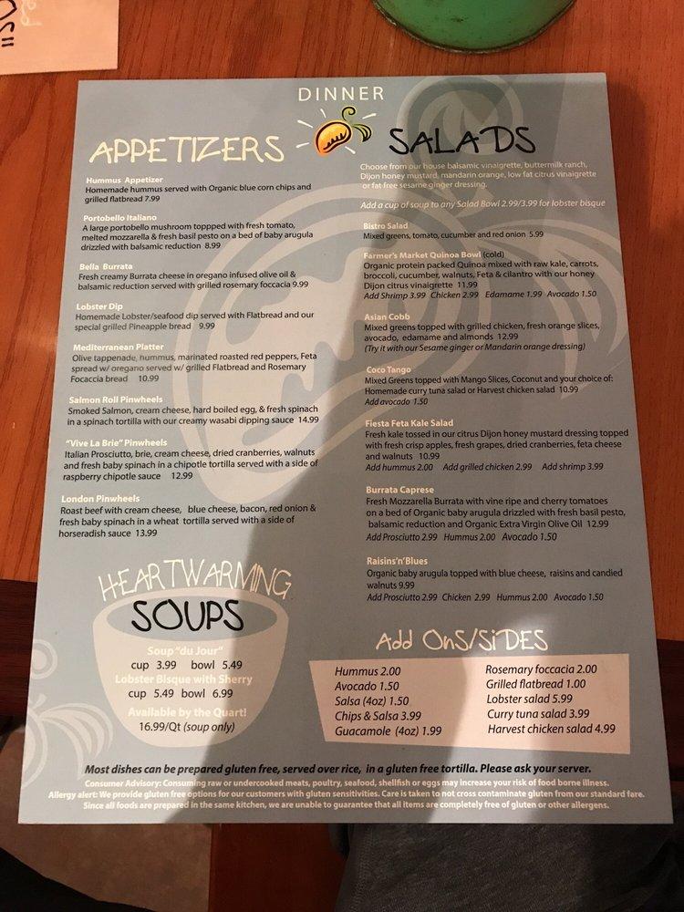 Menu at Mango Bistro cafe, Englewood, 301 W Dearborn St.