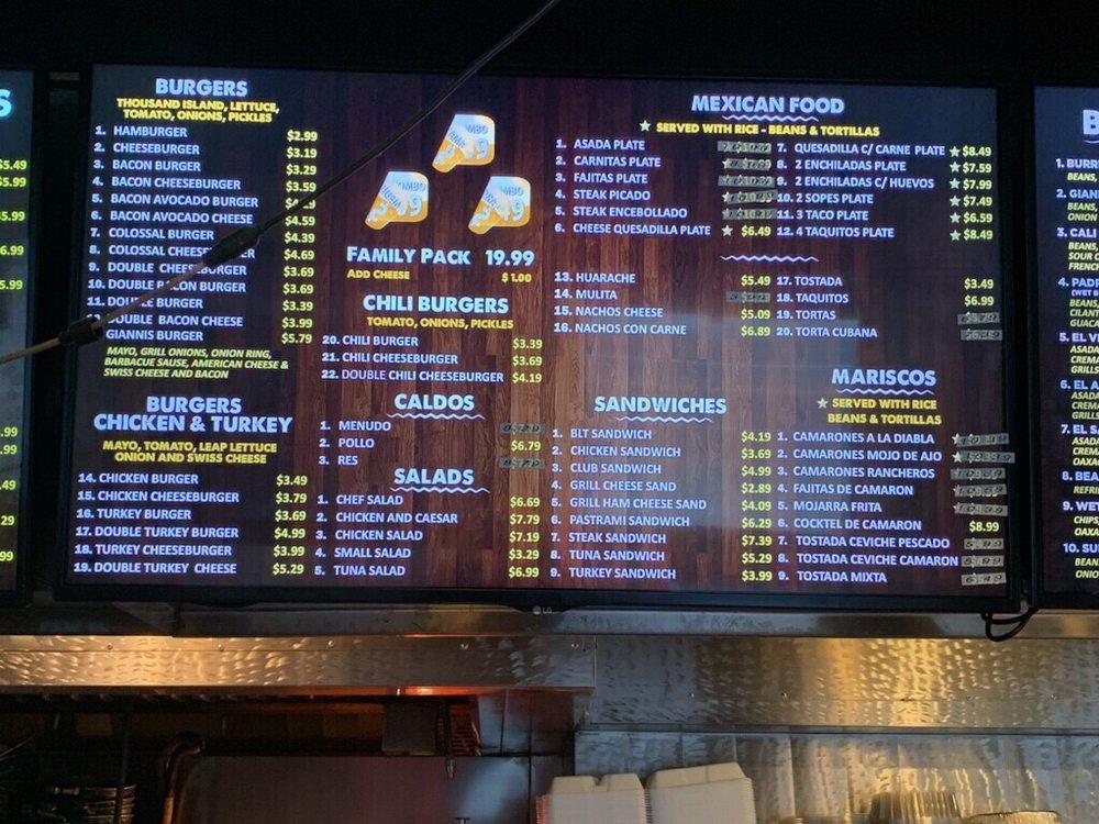 Menu at Giannis Burgers restaurant, Gardena