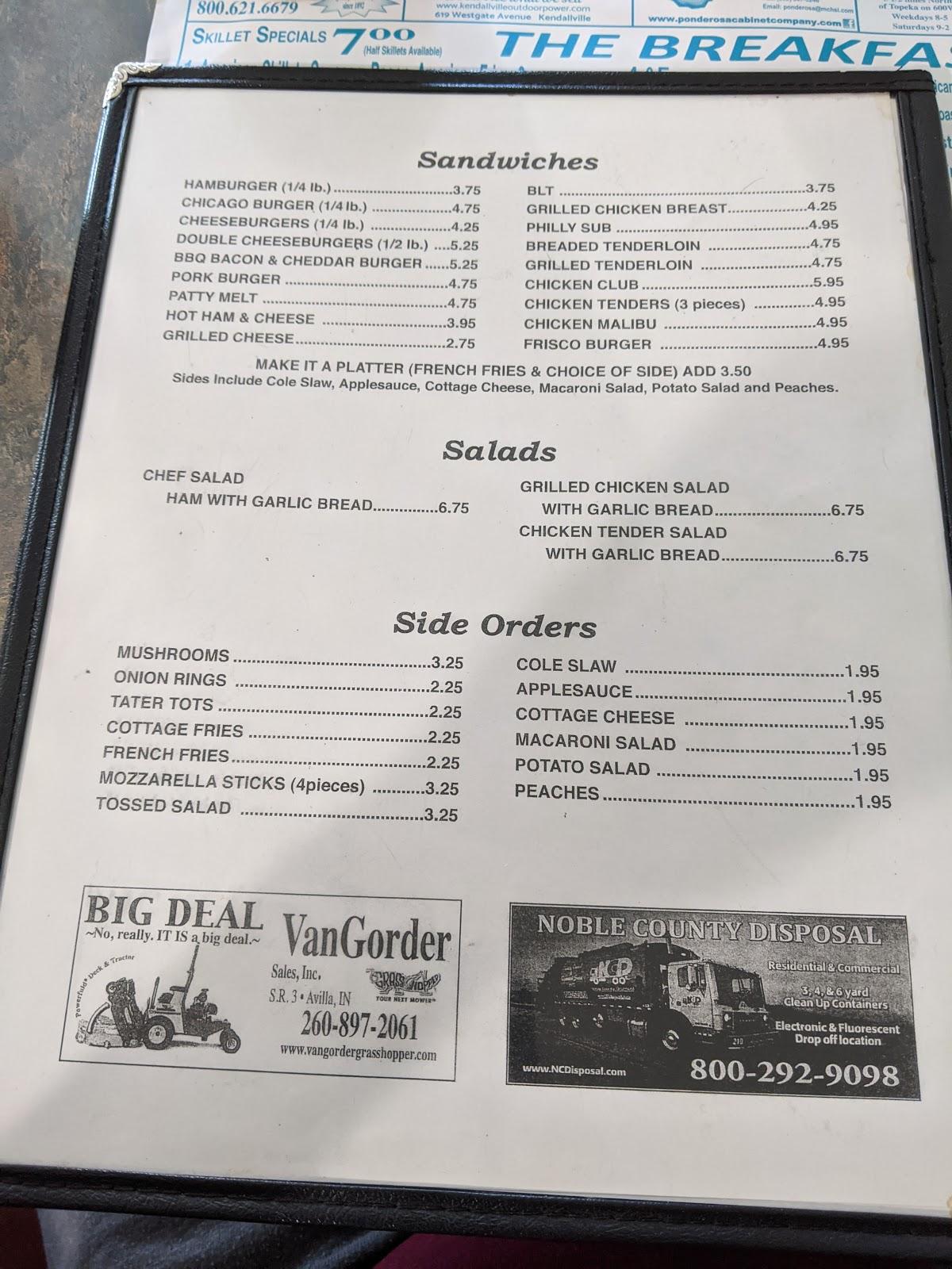 Menu at Breakfast House restaurant, Kendallville