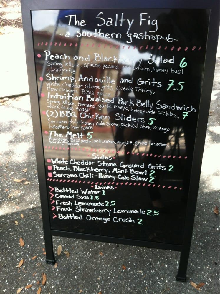 Menu at The Salty Fig Food Truck, Jacksonville