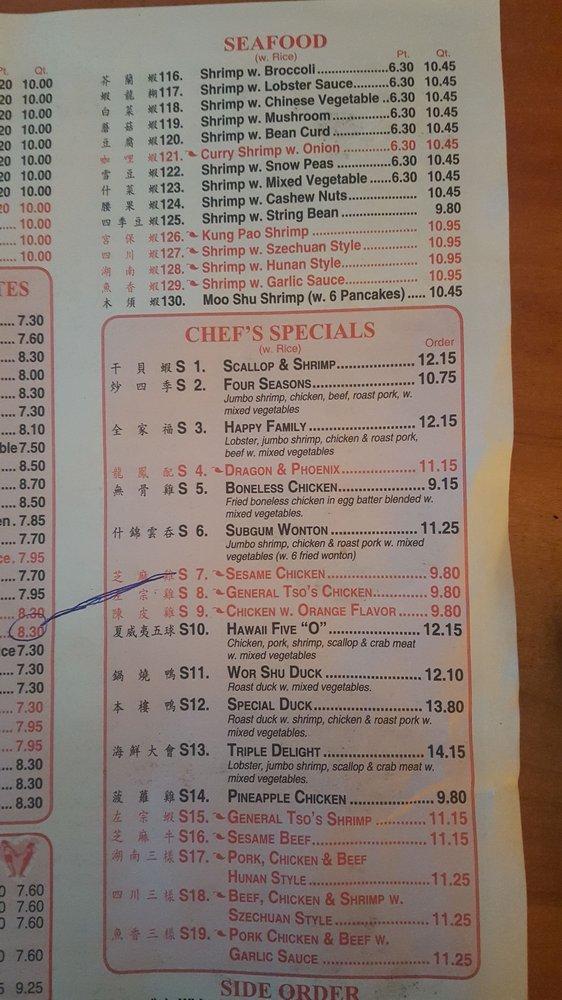 Menu at Ming Moon desserts, Shokan