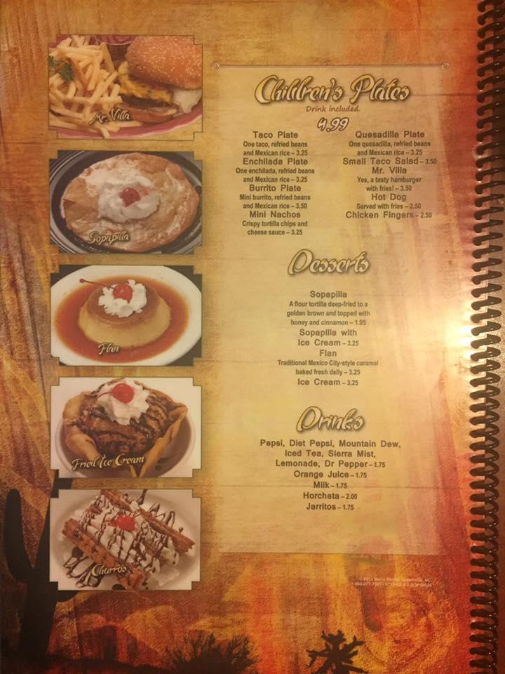 Menu at Casa Torres Mexican Restaurant, Arden