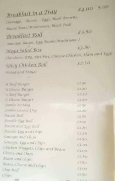 Menu at The Ultimate Kitchen restaurant, Rogerstone