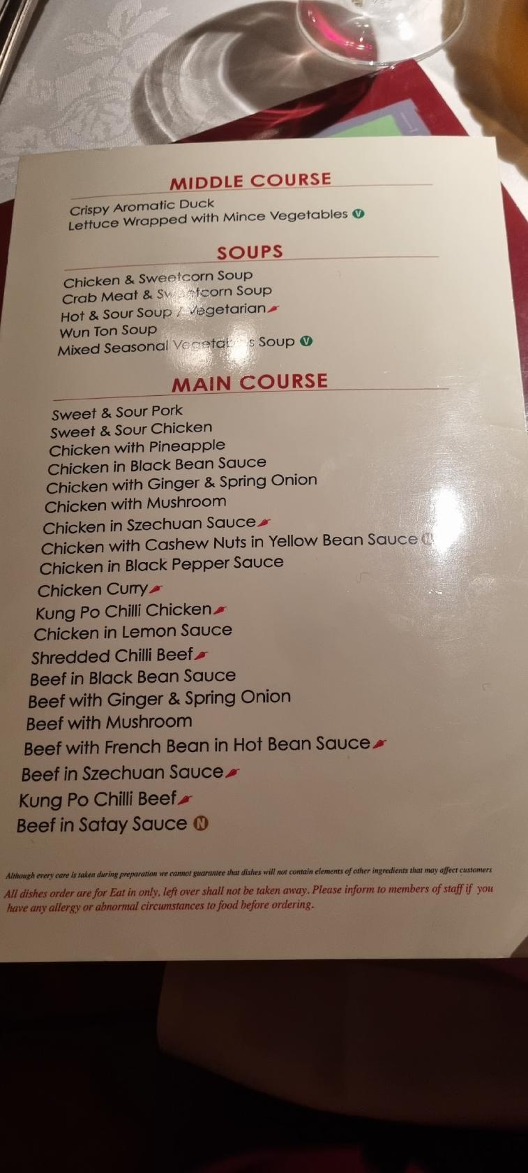 Menu at Jasmine Peking Chinese Restaurant (Delivery 3 Miles), Maidenhead