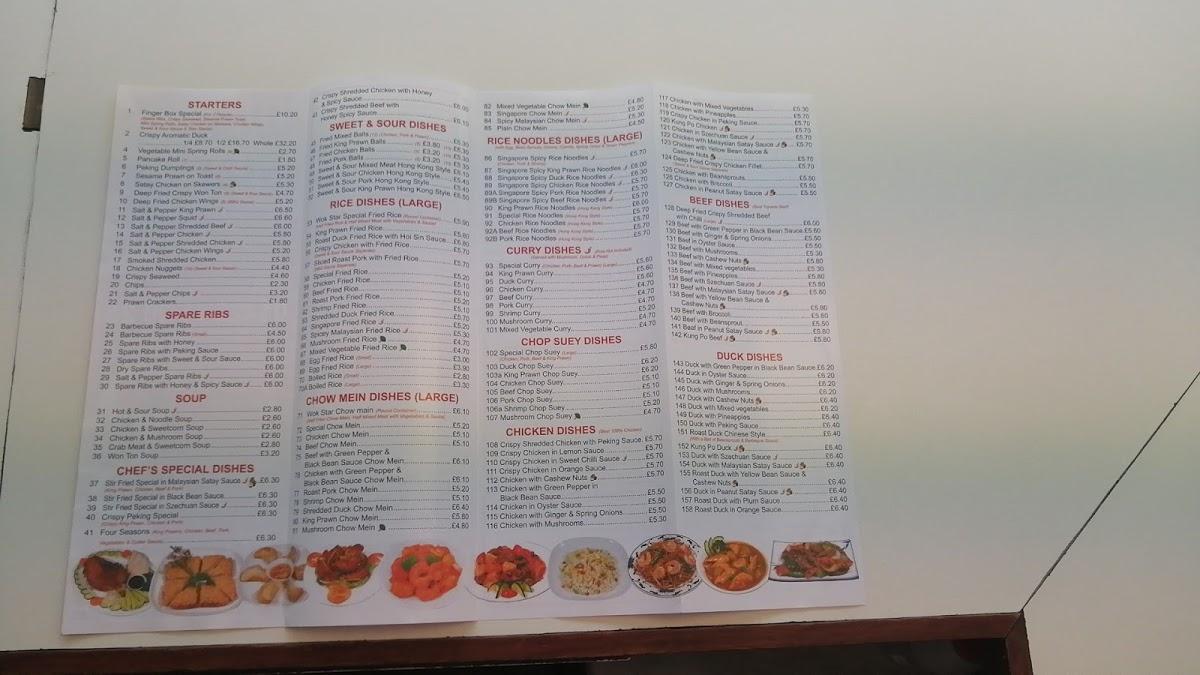 Menu at Wok Star fast food, Haslemere, 89 Wey Hill