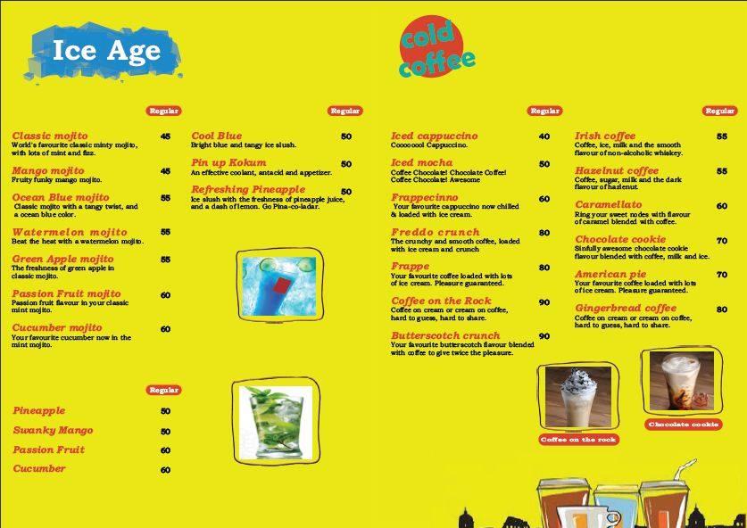 Bean Brothers Cafe menu