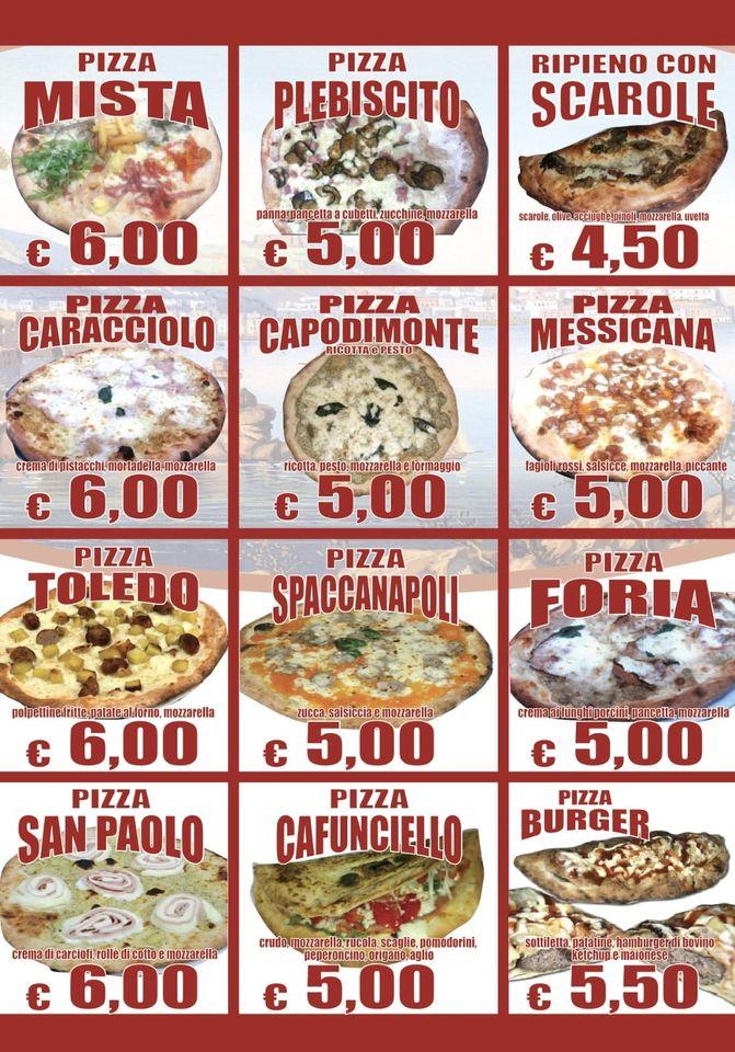 Menu at Pizzeria Ciro Casalnuovo di Napoli