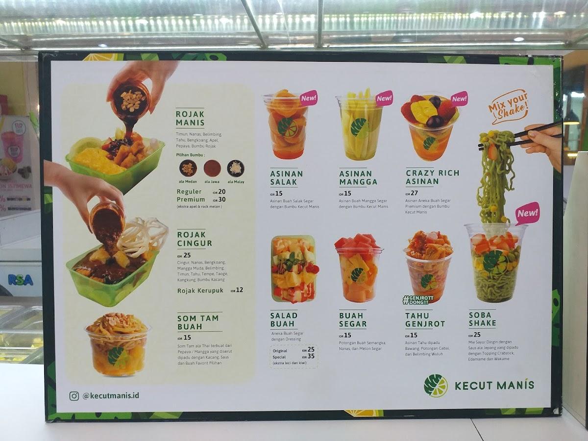 Menu at Kecut Manis (Inside Papaya Supermarket) restaurant, Surabaya, Jl. Margorejo Indah No.146