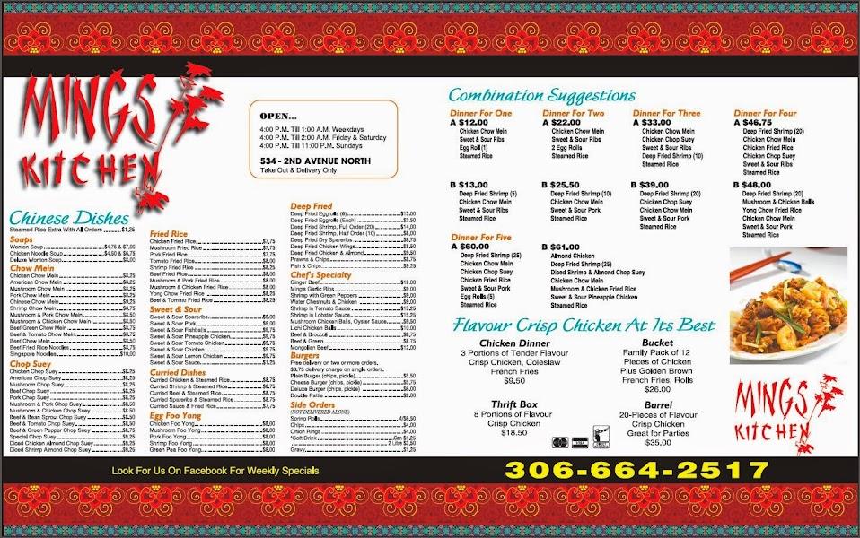 Menu At Ming S Kitchen Restaurant Saskatoon   Rd8e Mings Kitchen Menu 2022 10 