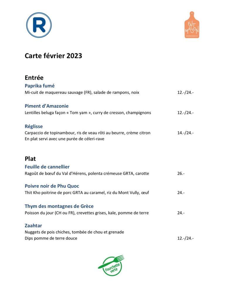 Menu di Un R de famille 