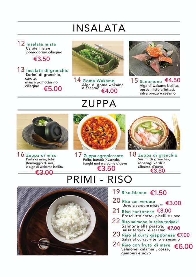 Menu at Ming du Sushi restaurant, Avellino