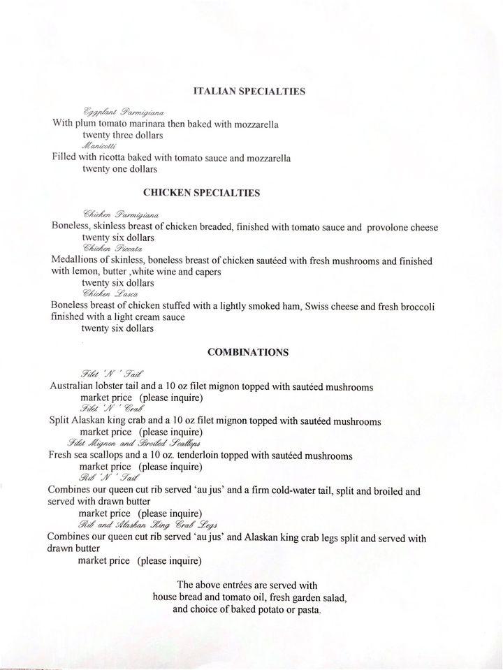 Menu at Lasca's Restaurant & Carry Out, Auburn