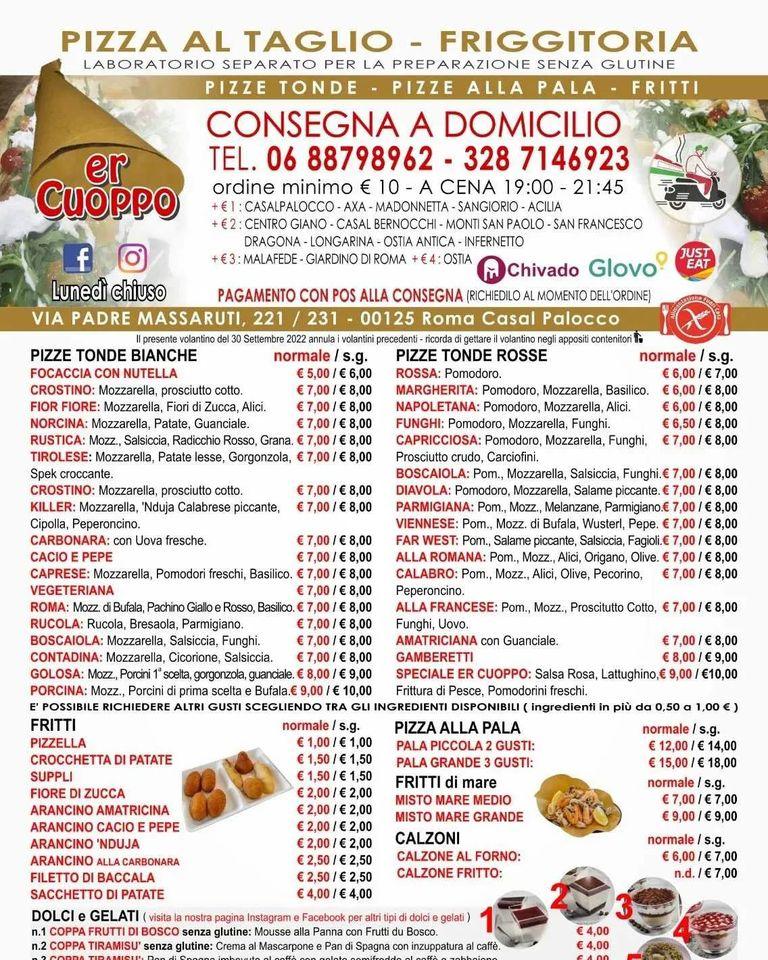 Menu di Er Cuoppo 