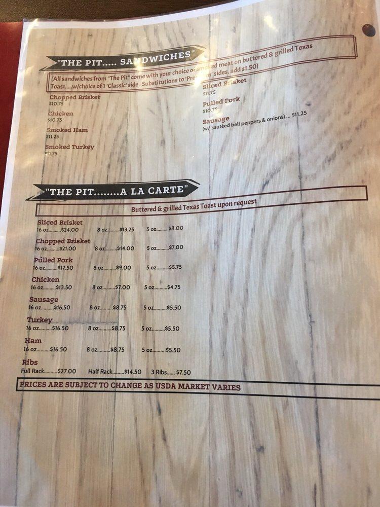 Menu at Scooter's Smokehouse & Grill BBQ, Conifer