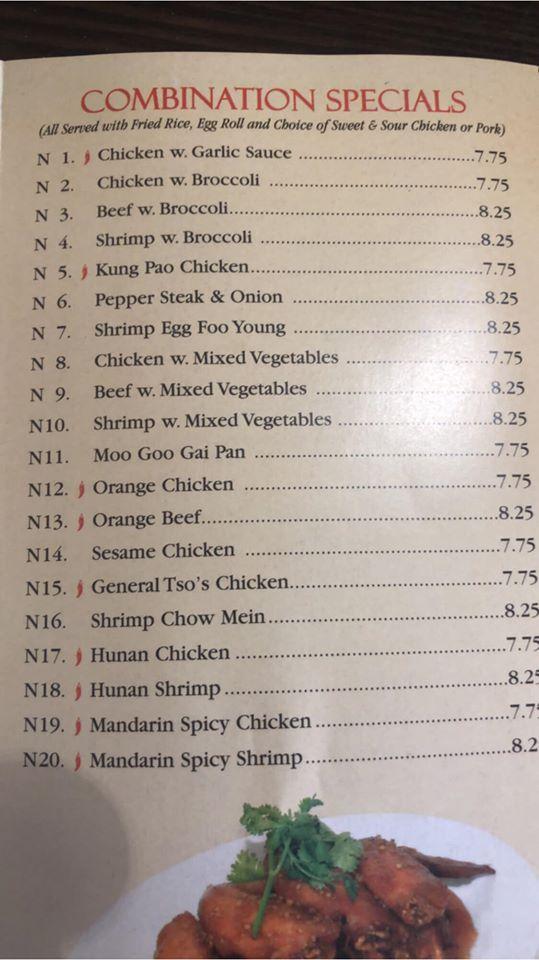 Menu at Charlie's place restaurant, Ahoskie