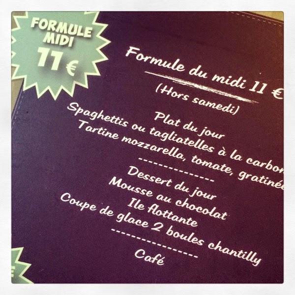 Menu au La Strada restaurant, Louviers