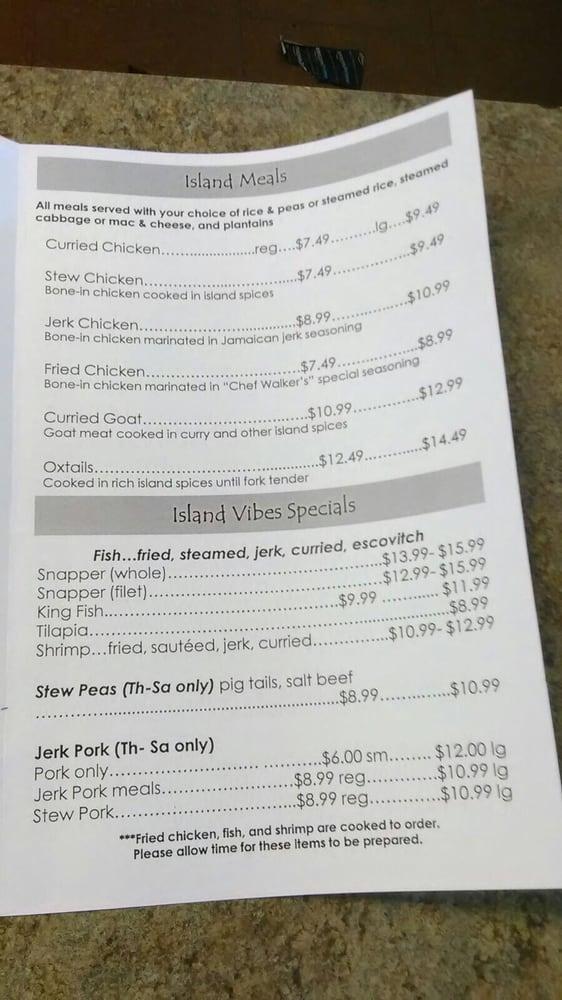 Menu at Island Vibes Kitchen, Conyers, Hwy 138 NE Ste 1000
