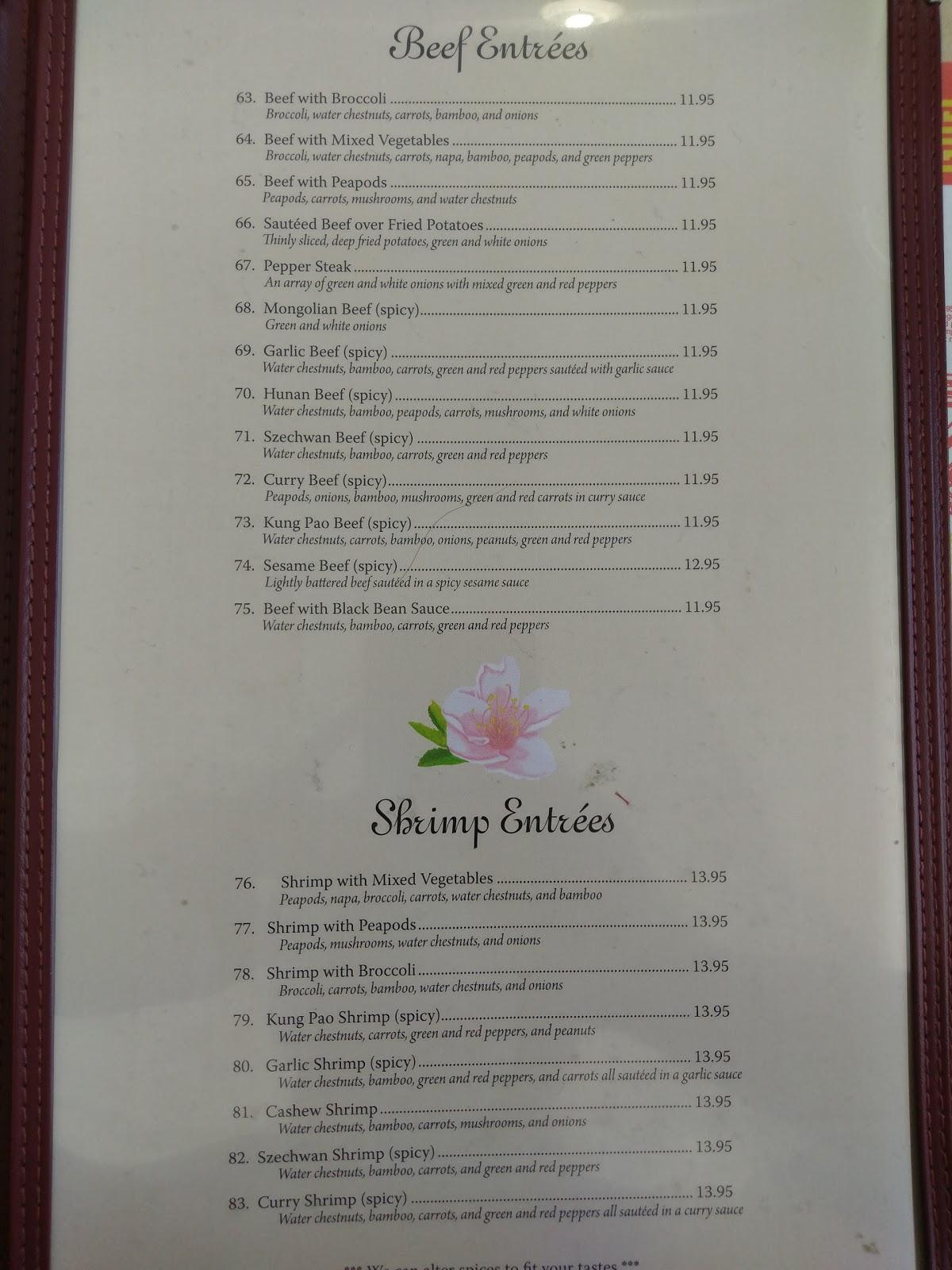 Carta del restaurante Jade Dragon, Fargo