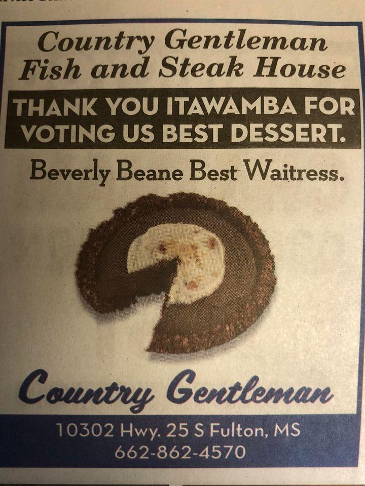 Country gentleman fulton ms deals menu