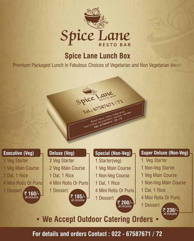 Menu at Spice Lane Resto Bar, Mumbai, WINGD