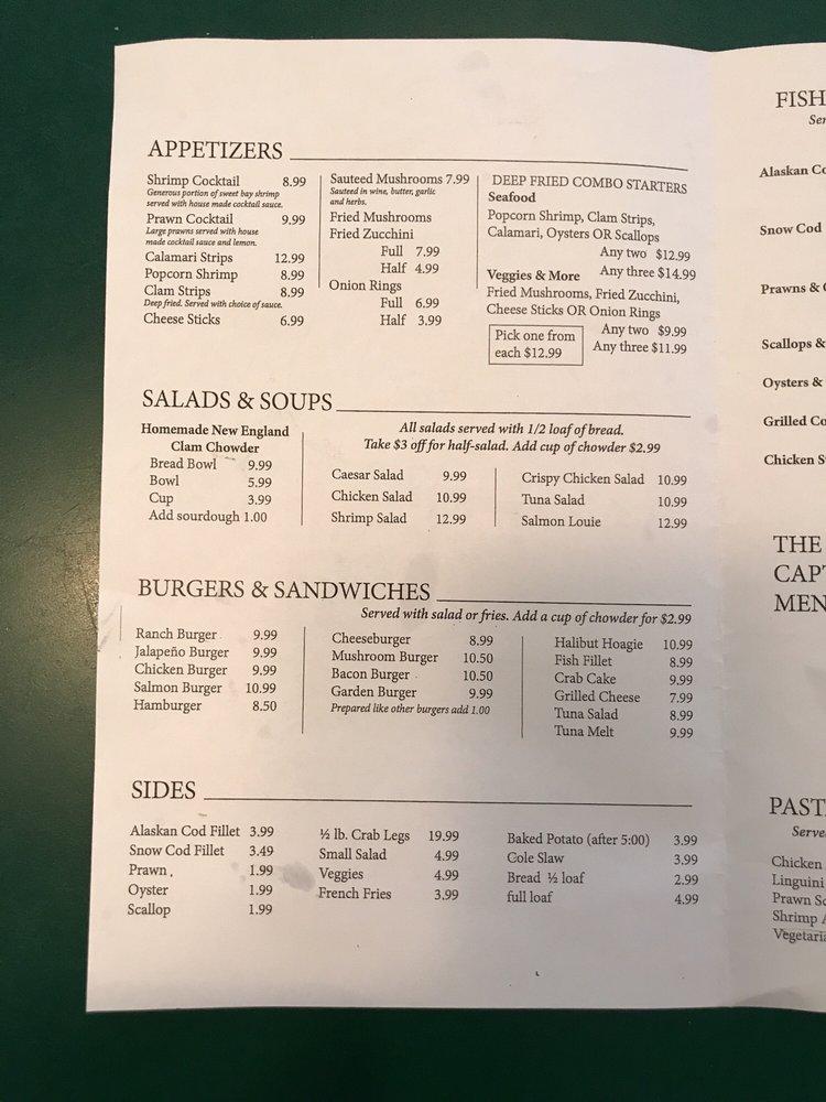 Menu at Pelicans Roost Chowder House restaurant, Chico