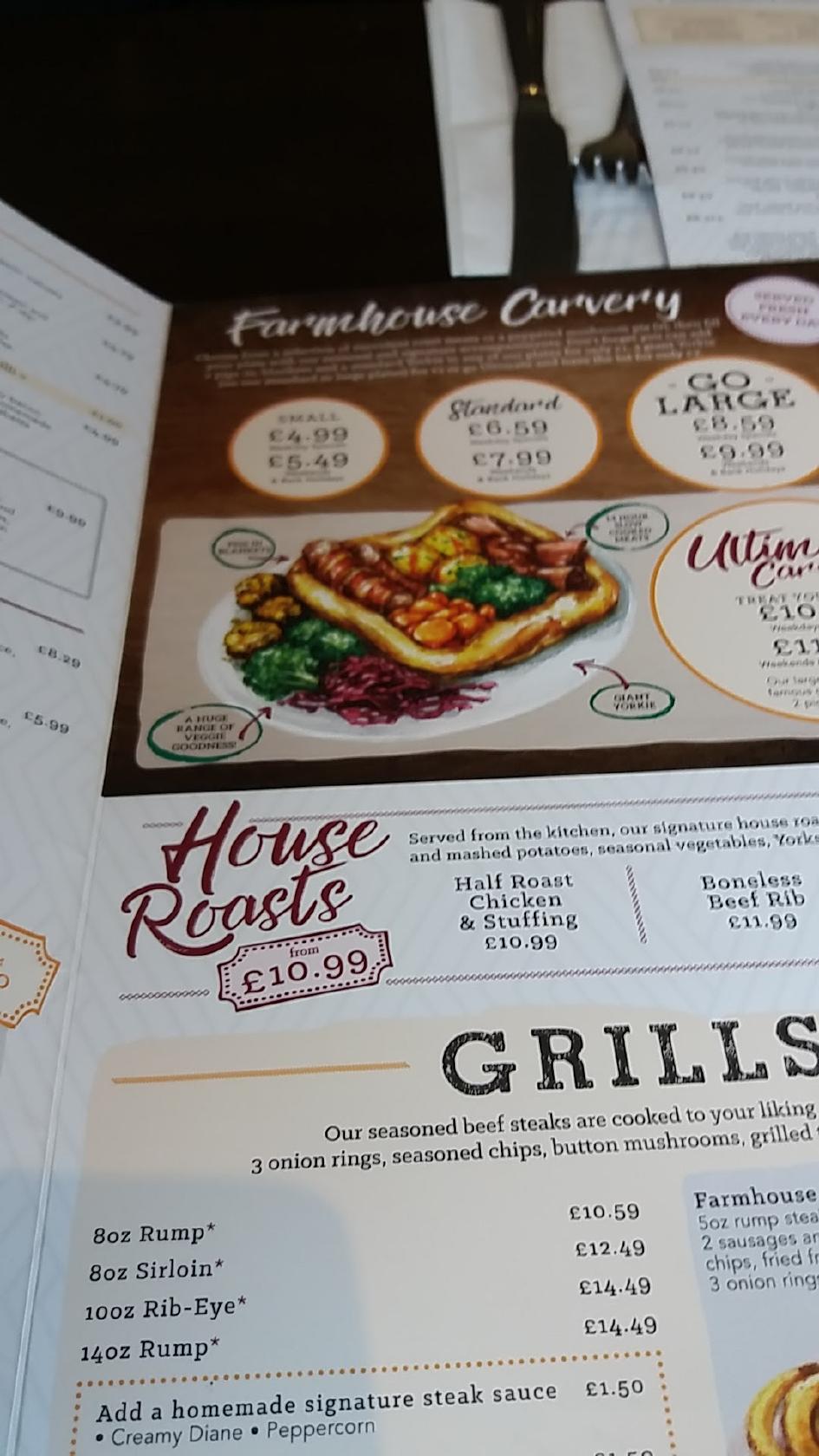 Menu At Pine Tree Farm Dining Carvery Pub Bar Bolton