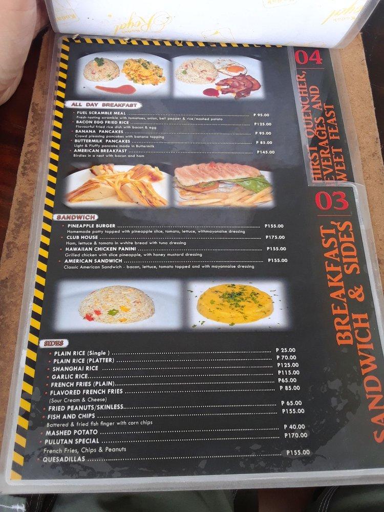 Carta de Fuel Fusion Kitchen Bar, Danao