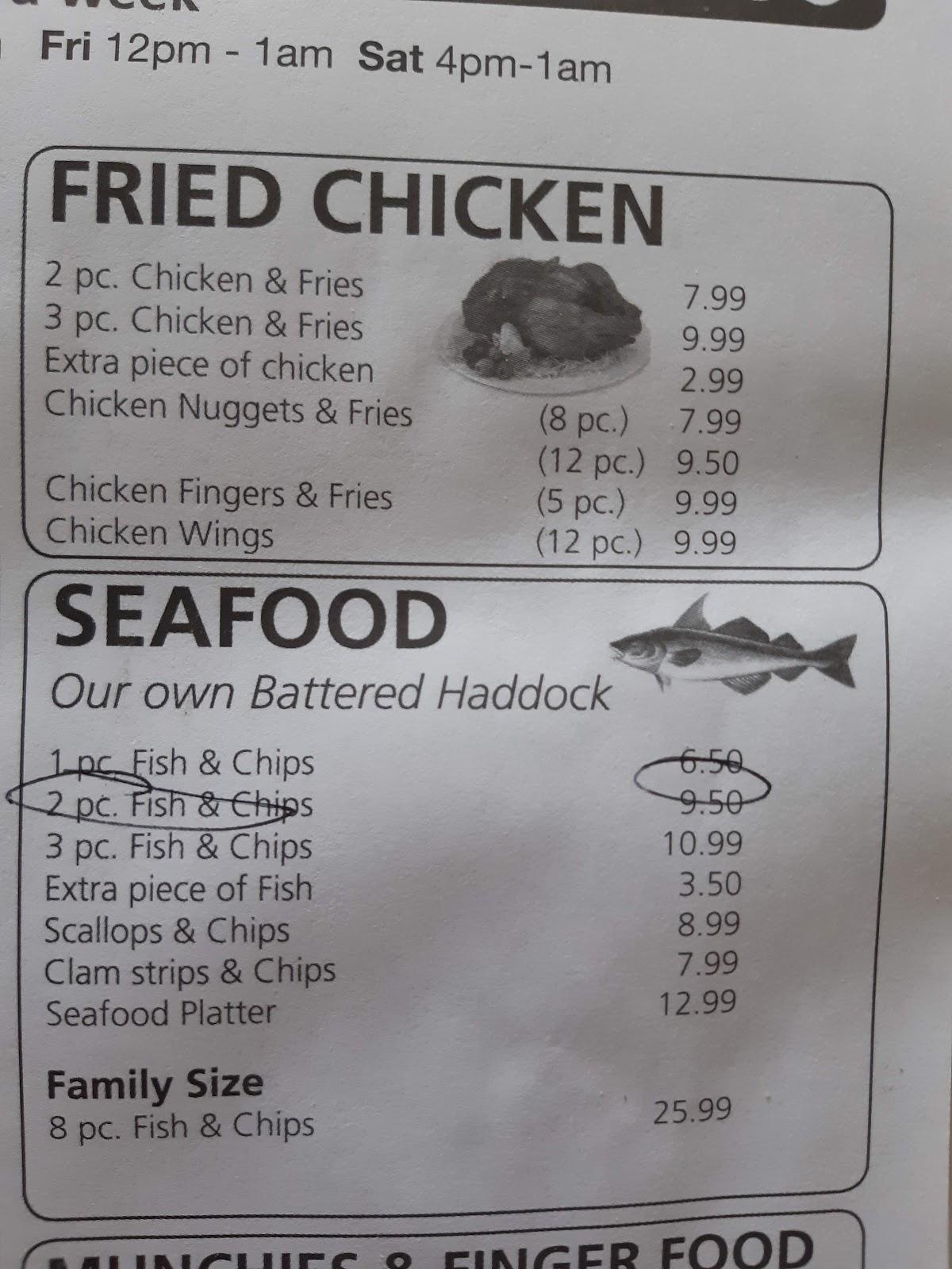 Menu at Shannon Dough Pizza pizzeria, Eastern Passage