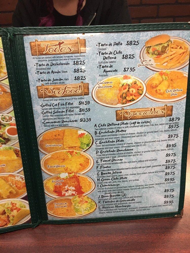 Carta del restaurante Taqueria Jalisco Mexican Grill, Aurora, E Hampden Ave Ste 132
