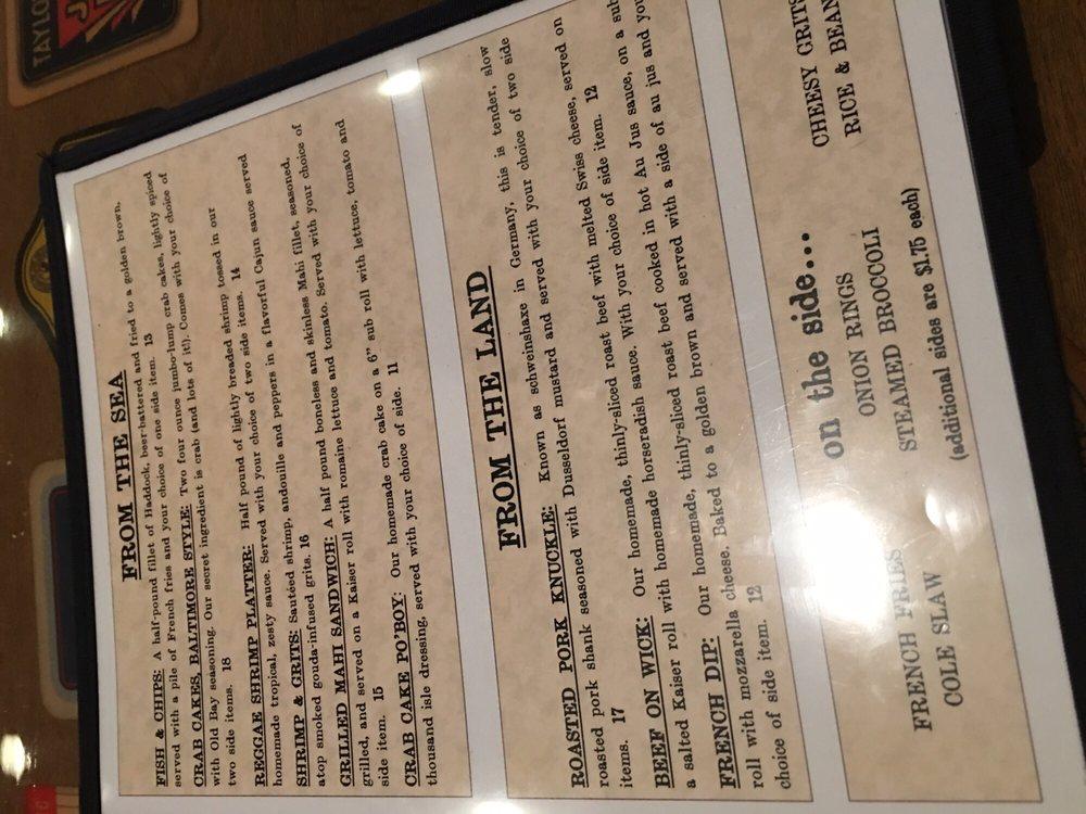 Menu at Coasters Taphouse pub & bar, Cocoa Beach