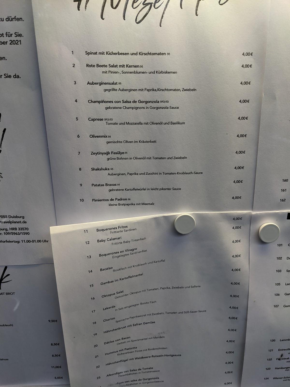Speisekarte von Die Insel Mediterrane Küche restaurant, Duisburg