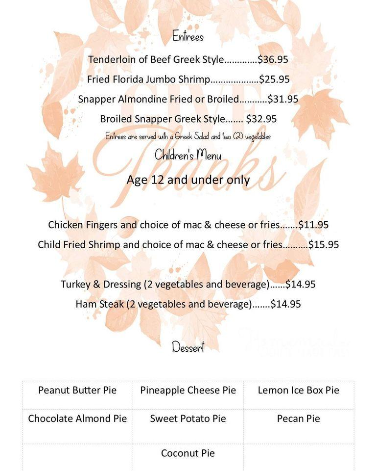 Menu at Bright Star Restaurant, Bessemer