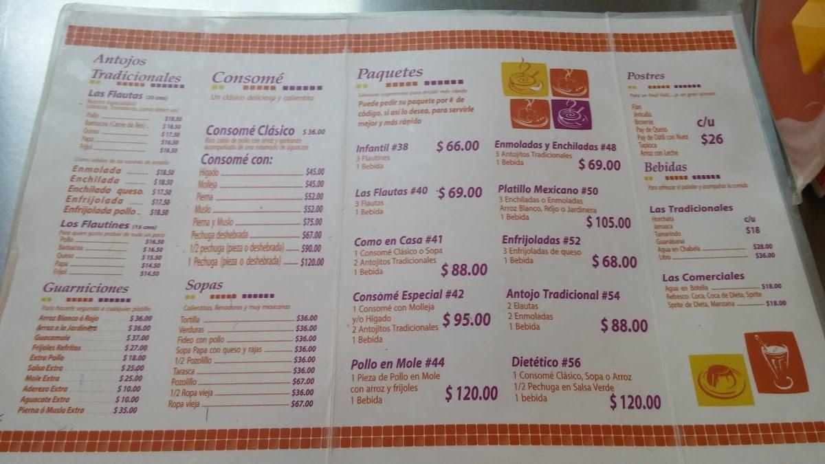 Carta del restaurante Las Flautas Providencia, Guadalajara, Valparaíso 2372