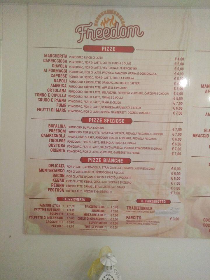 Menu di Freedom 