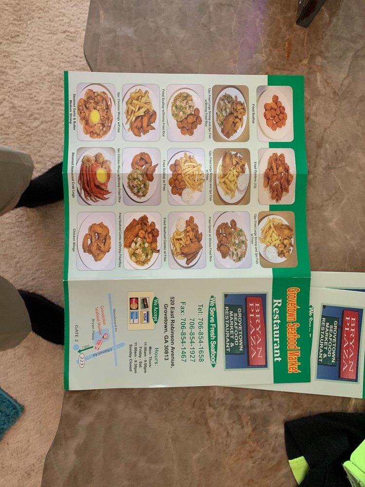 Menu at Grovetown Seafood Market and Restaurant, Grovetown