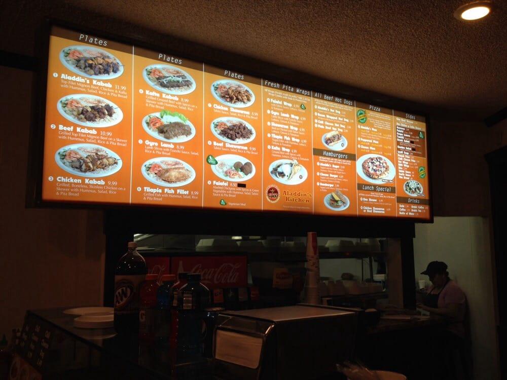 Menu at Aladdin'S Kitchen restaurant, Temple City, Santa Anita Ave